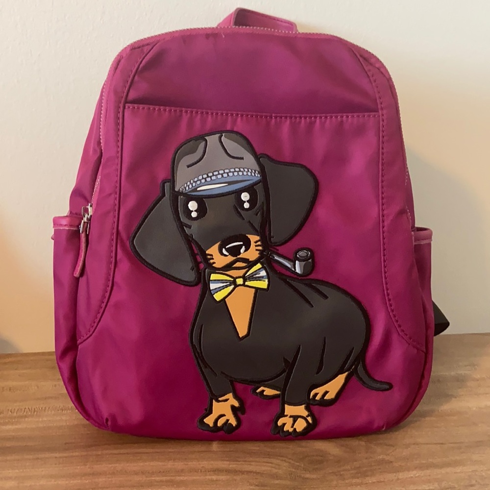 Doggy backpack, fuchsia color, medium size, new without tags